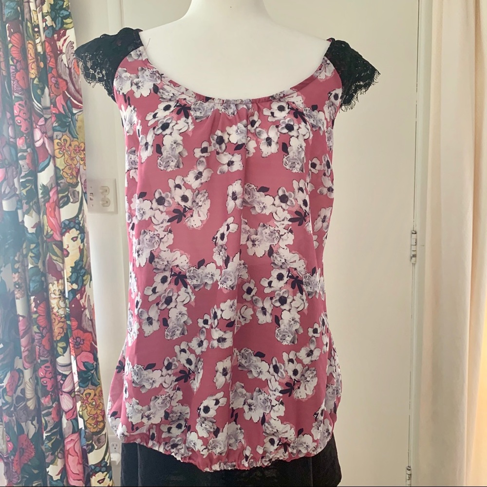 City Chic Pink Floral Top